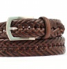M and F Western Product N2630602 Men's Standard Belt in Brown Bonded Leather with Braided Construction